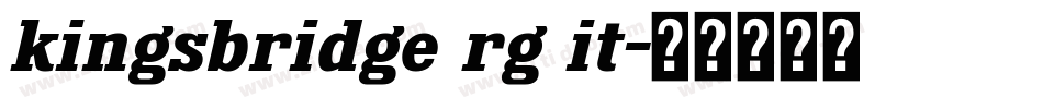 kingsbridge rg it字体转换